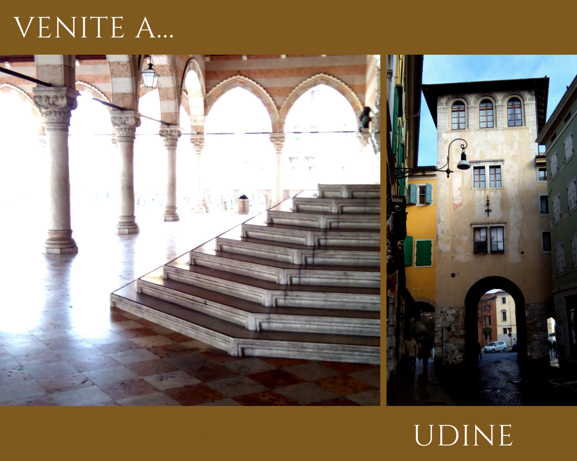 Udine, Loggia del Lionello e palazzi di Via Manin.